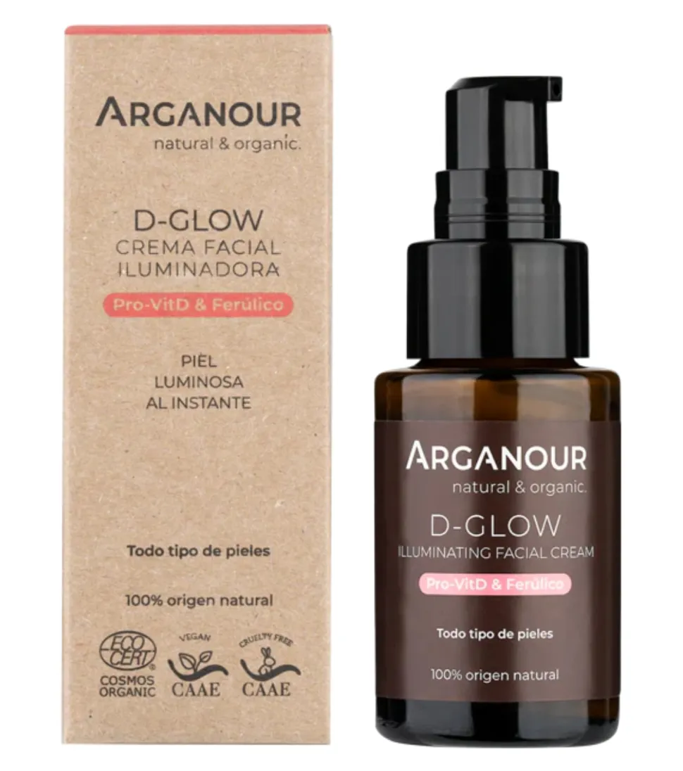 Crema facial iluminadora D-Glow