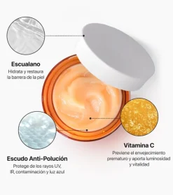 Crema facial iluminadora Vit-C - Todo tipo de pieles