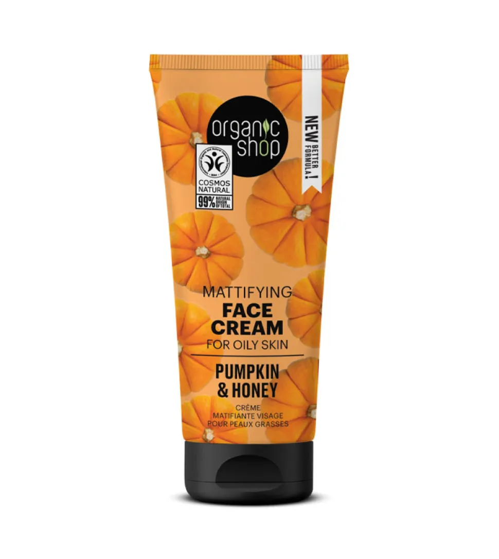 Crema facial matificante para piel grasa - Calabaza y Miel