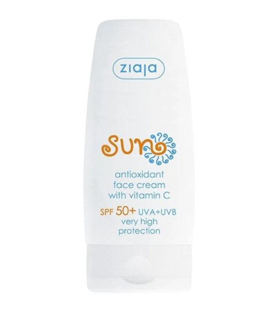 Crema facial solar antioxidante SPF 50 con Vitamina C