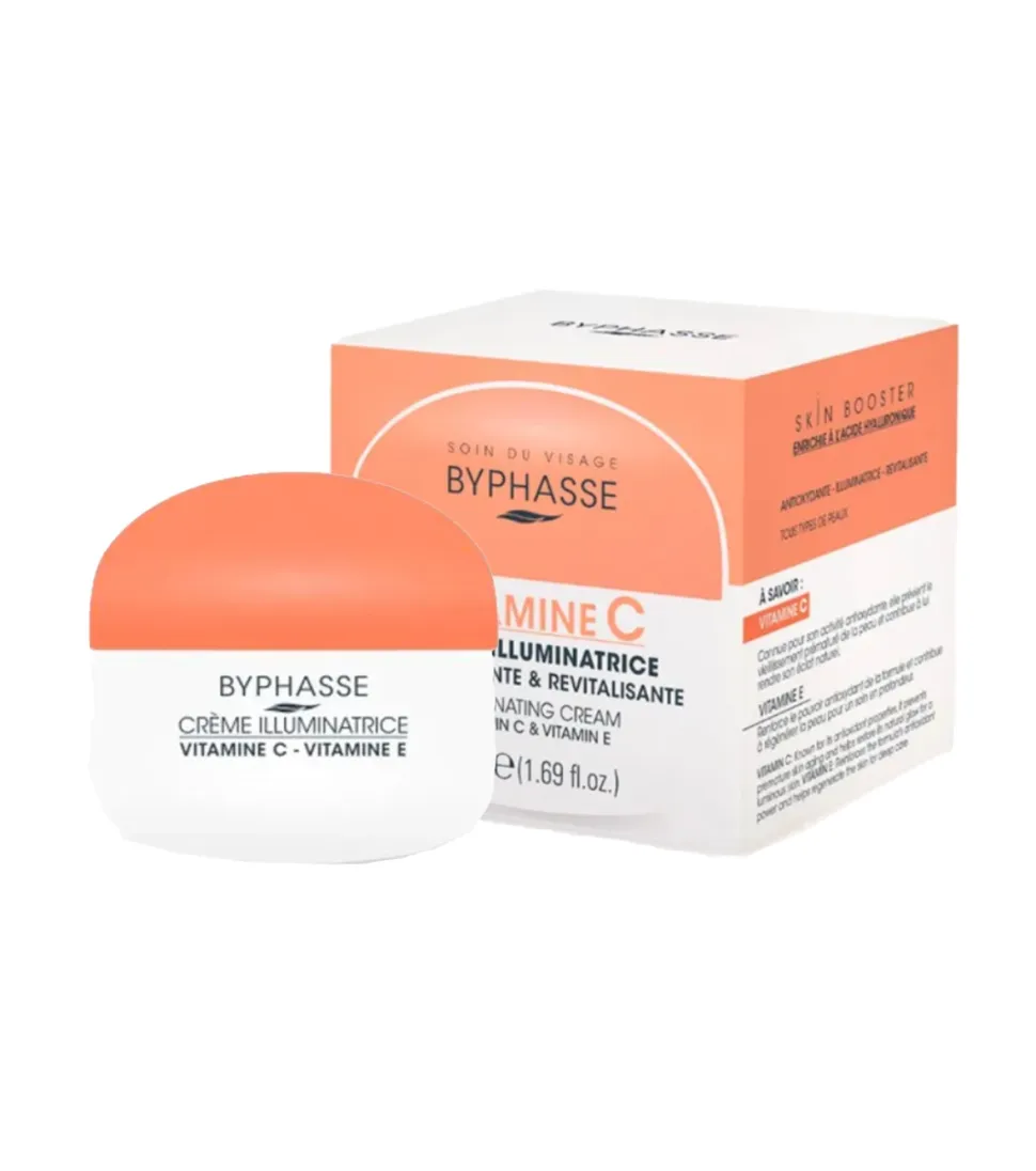 Crema hidratante iluminadora con Vitamina C