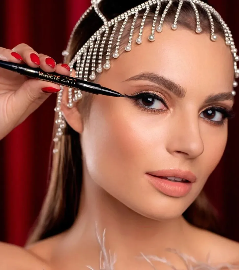 Delineador líquido y lápiz de ojos Variété 2 en 1