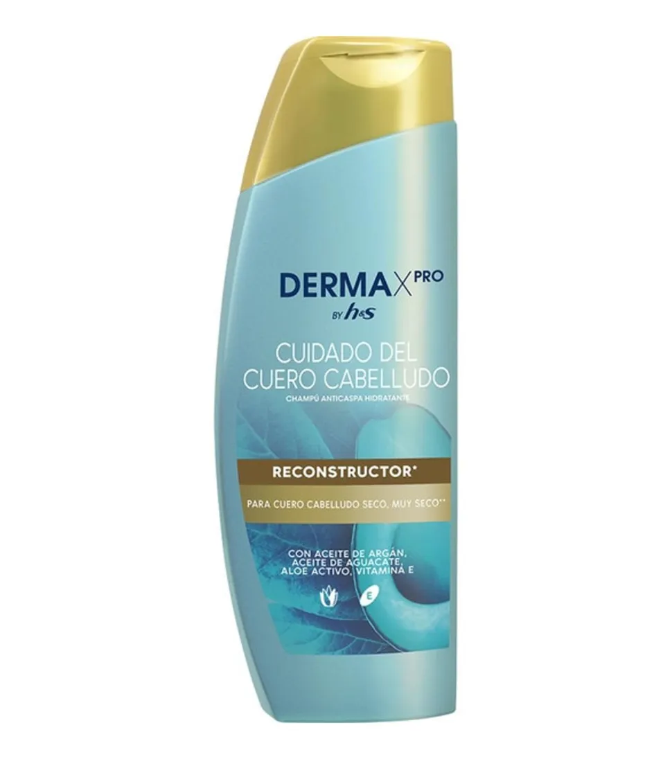 *Derma x Pro* - Champú anticaspa hidratante y reconstructor - Cuero cabelludo seco, muy seco