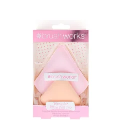 Dúo de borlas de maquillaje triangulares acolchadas