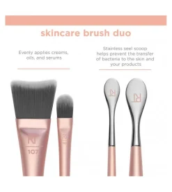 Dúo de brochas para rostro y ojos Skincare Brush Duo - 107 + 109
