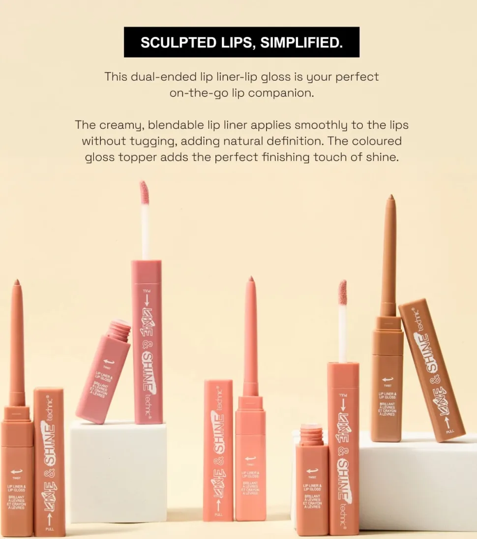 Dúo perfilador de labios y brillo de labios Line & Shine - Yours but better