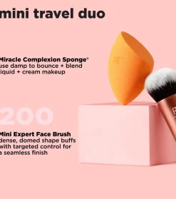 Duo de brocha + esponja Mini Travel