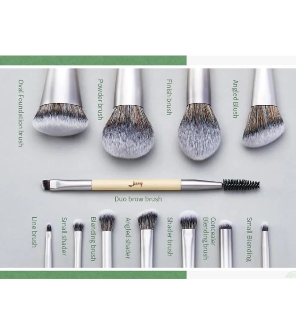 *Eco-Friendly Makeup* - Set de brochas 12 piezas - T327: Burlywood