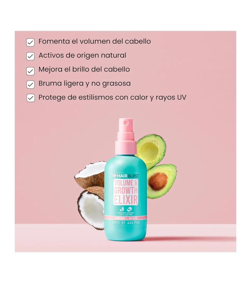 Elixir de volumen y crecimiento para cabello