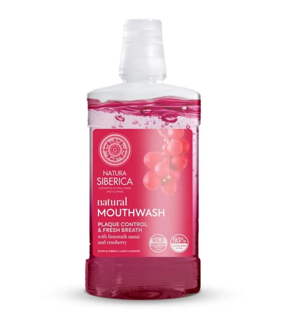 Enjuague bucal natural - Schizandra & Arándano Rojo, Control de la placa y aliento Fresco