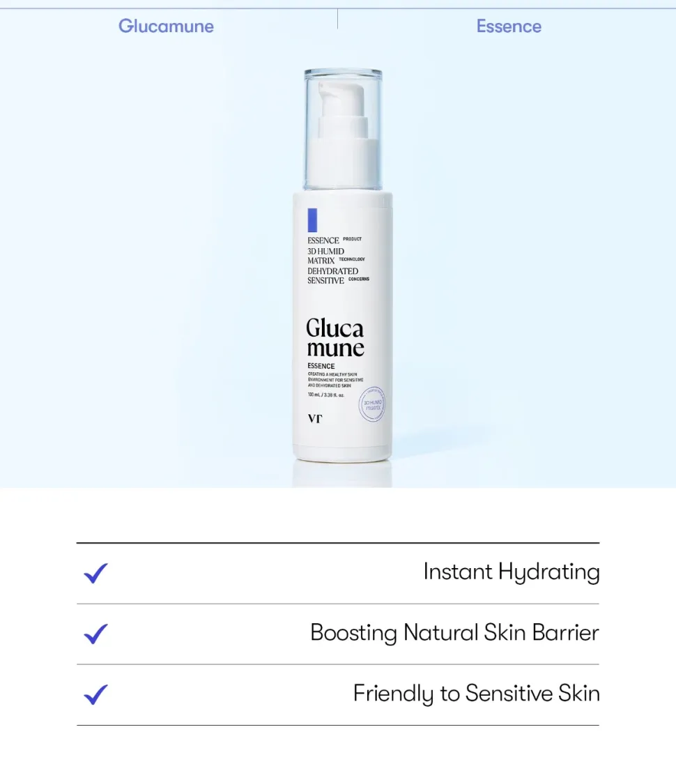 Esencia facial hidratante con Glucamune