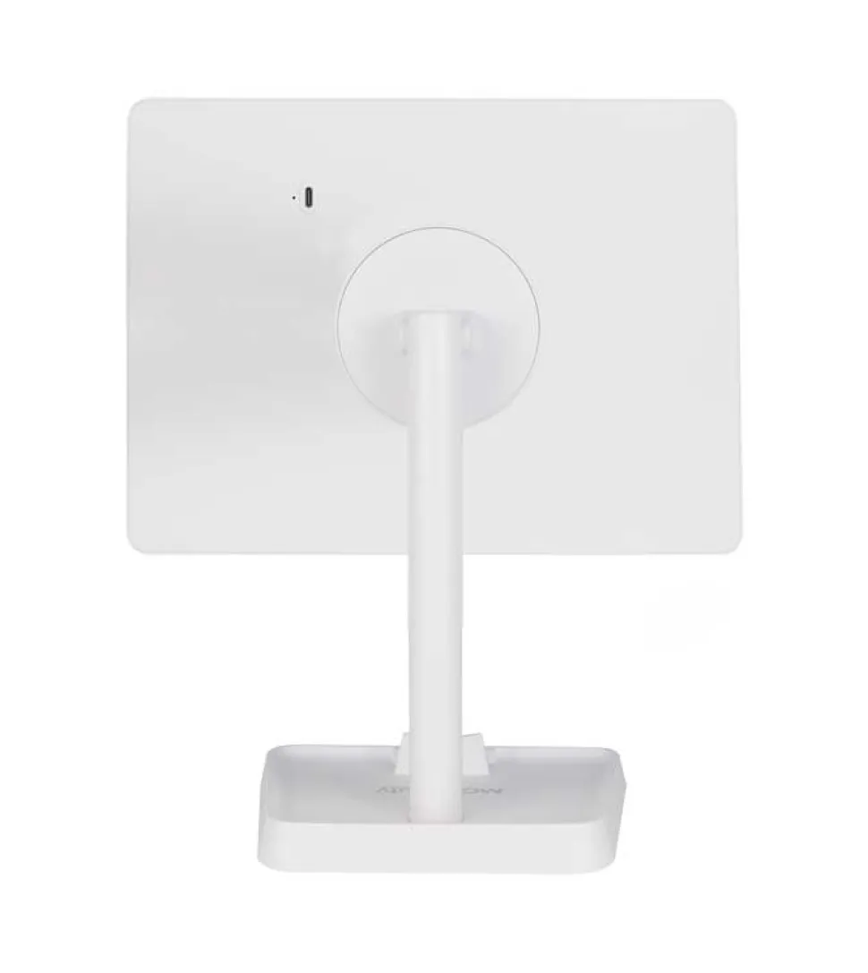 Espejo de tocador recargable con iluminación LED regulable - Blanco