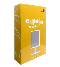 Espejo de tocador recargable con iluminación LED regulable - Blanco