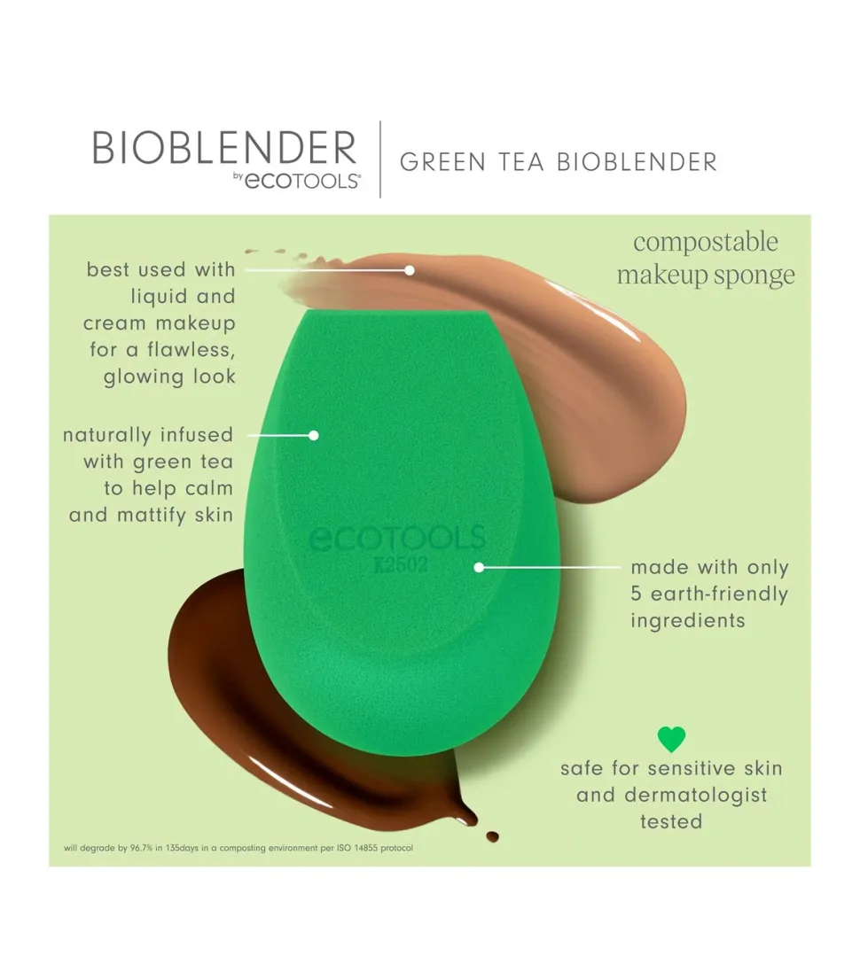 Esponja de maquillaje Green Tea Bioblender