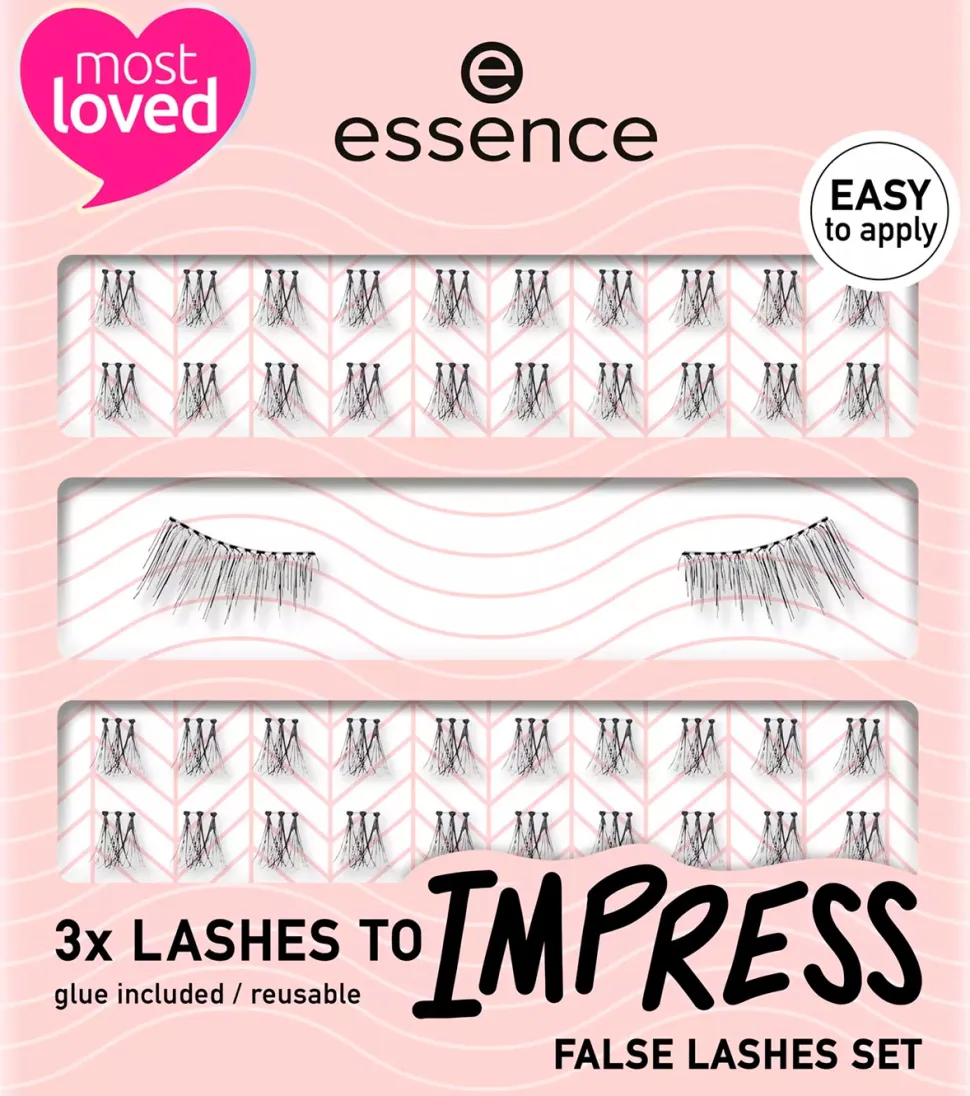 Essence - Set de pestañas postizas 3x Lashes to Impress - 01: Hey Pretty Lashes!