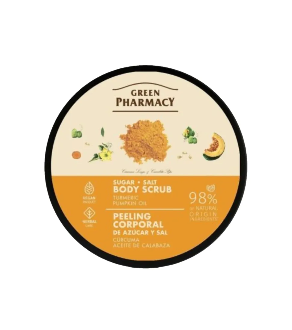 Exfoliante corporal con azúcar - Cúrcuma + Aceite de Calabaza