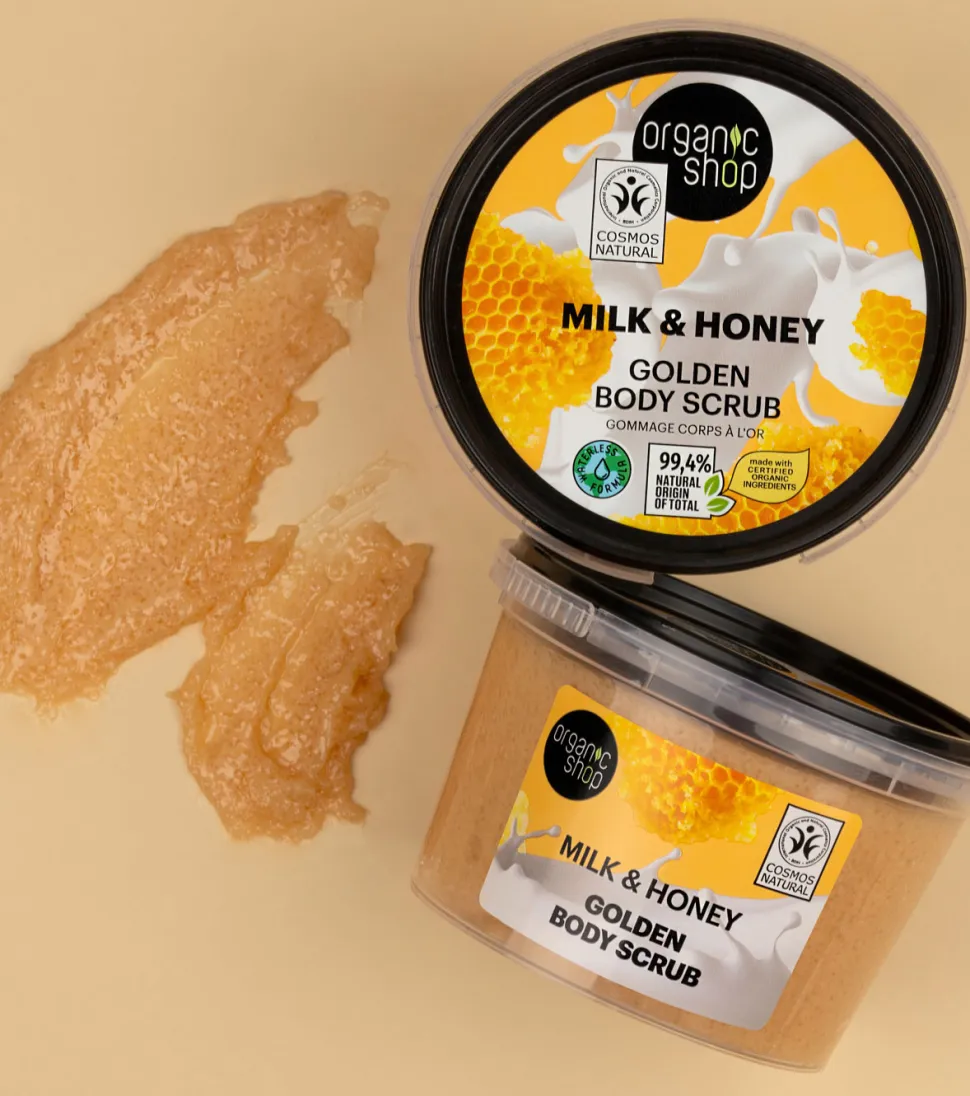 Exfoliante corporal de azúcar - Leche y miel