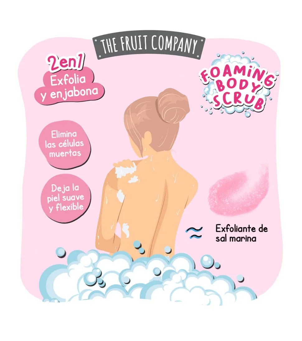 Exfoliante corporal espumoso 2 en 1 - Fresa
