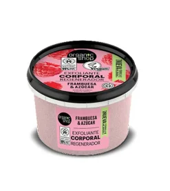 Exfoliante corporal regenerador - Frambuesa orgánica y azucar
