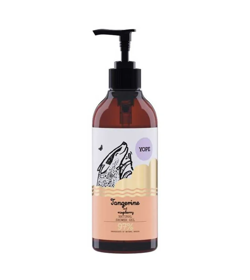 Gel de ducha natural - Mandarina y Frambuesa