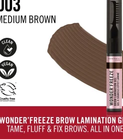 Gel fijador de cejas Wonder´ Freeze - 003: Medium Brown