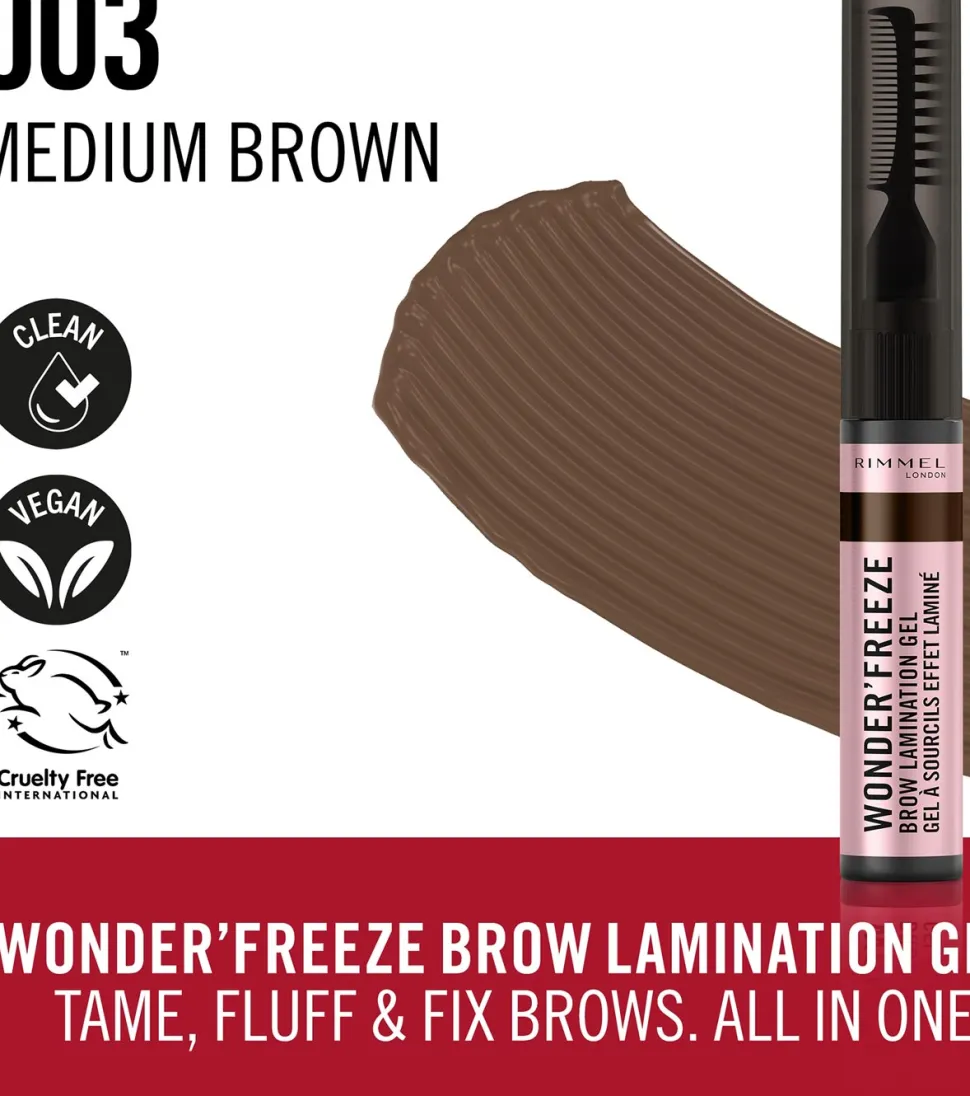 Gel fijador de cejas Wonder´ Freeze - 003: Medium Brown