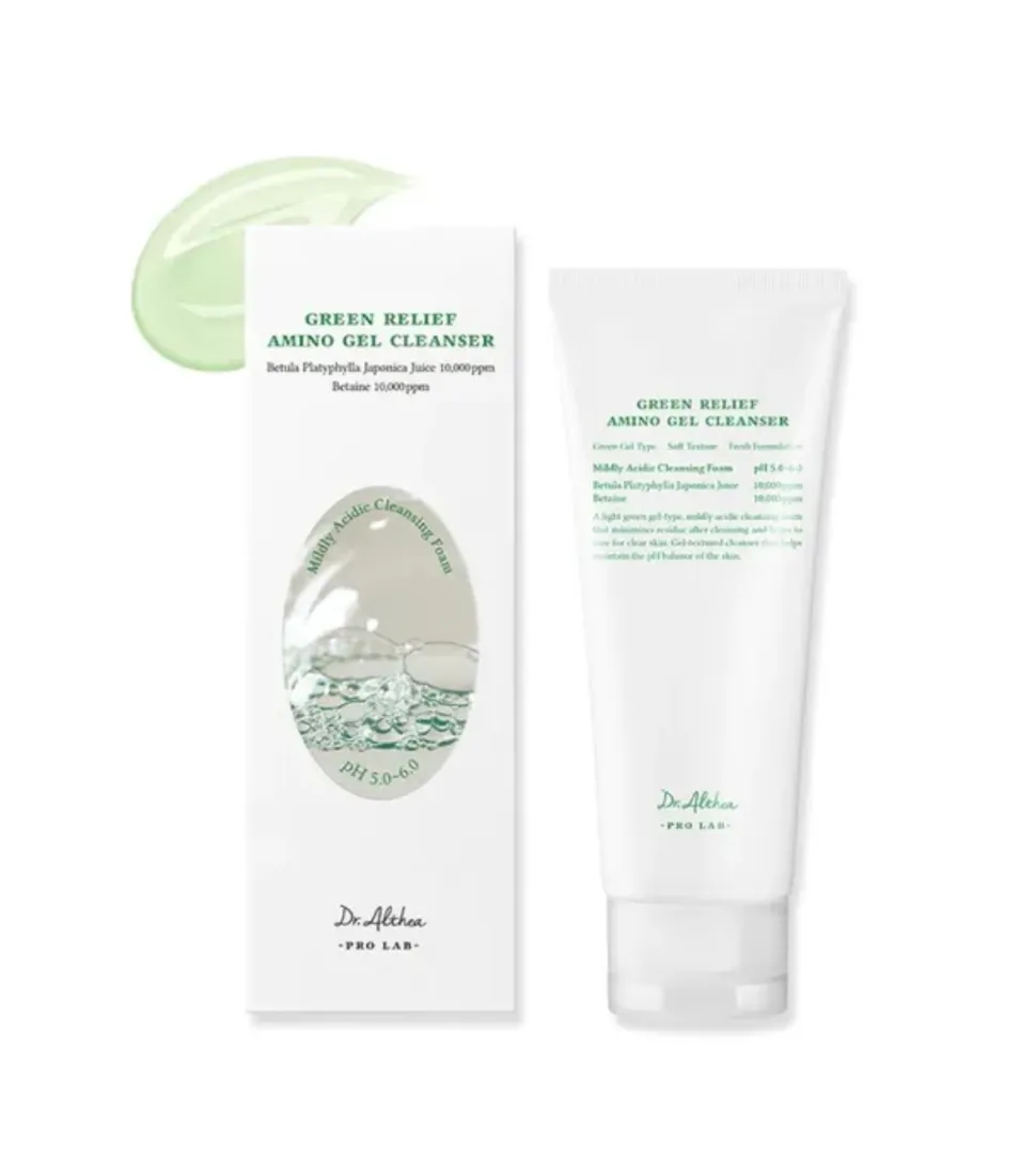 Gel limpiador espumoso Amino Green Relief - Piel mixta grasa