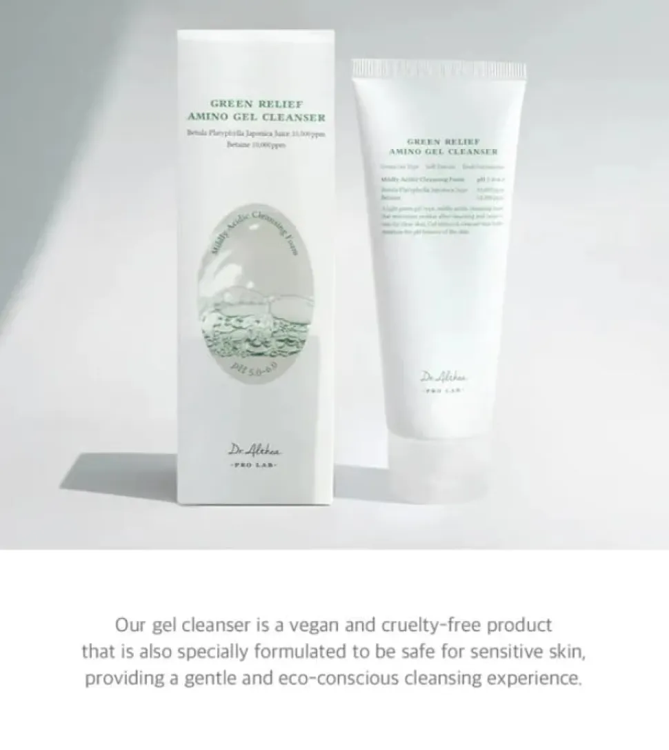 Gel limpiador espumoso Amino Green Relief - Piel mixta grasa