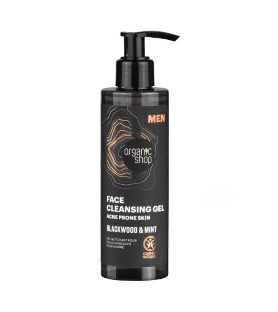 Gel limpiador hombre para piel acneica - Corteza de roble y menta