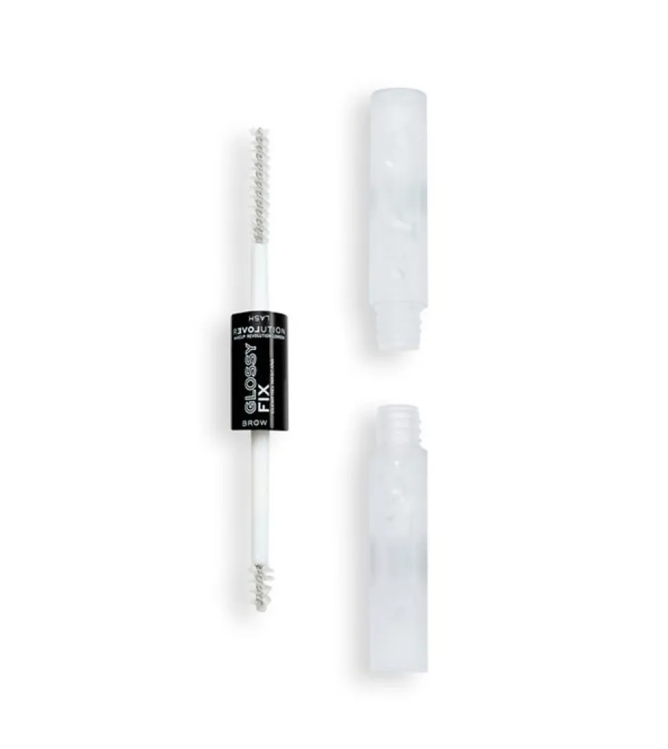 Gel para cejas y máscara de pestañas Glossy Fix - Transparente