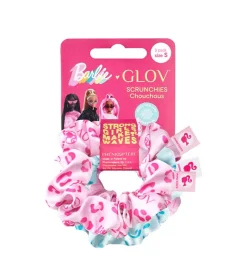 GLOV - *Barbie* - Pack de 3 coleteros scrunchie - Talla S