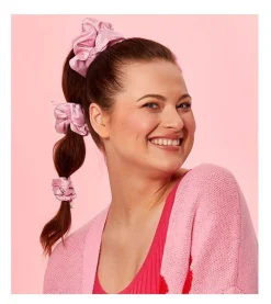 GLOV - *Barbie* - Pack de 3 coleteros scrunchie - Pink Panther