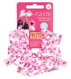GLOV - *Barbie* - Pack de 3 coleteros scrunchie - Pink Panther