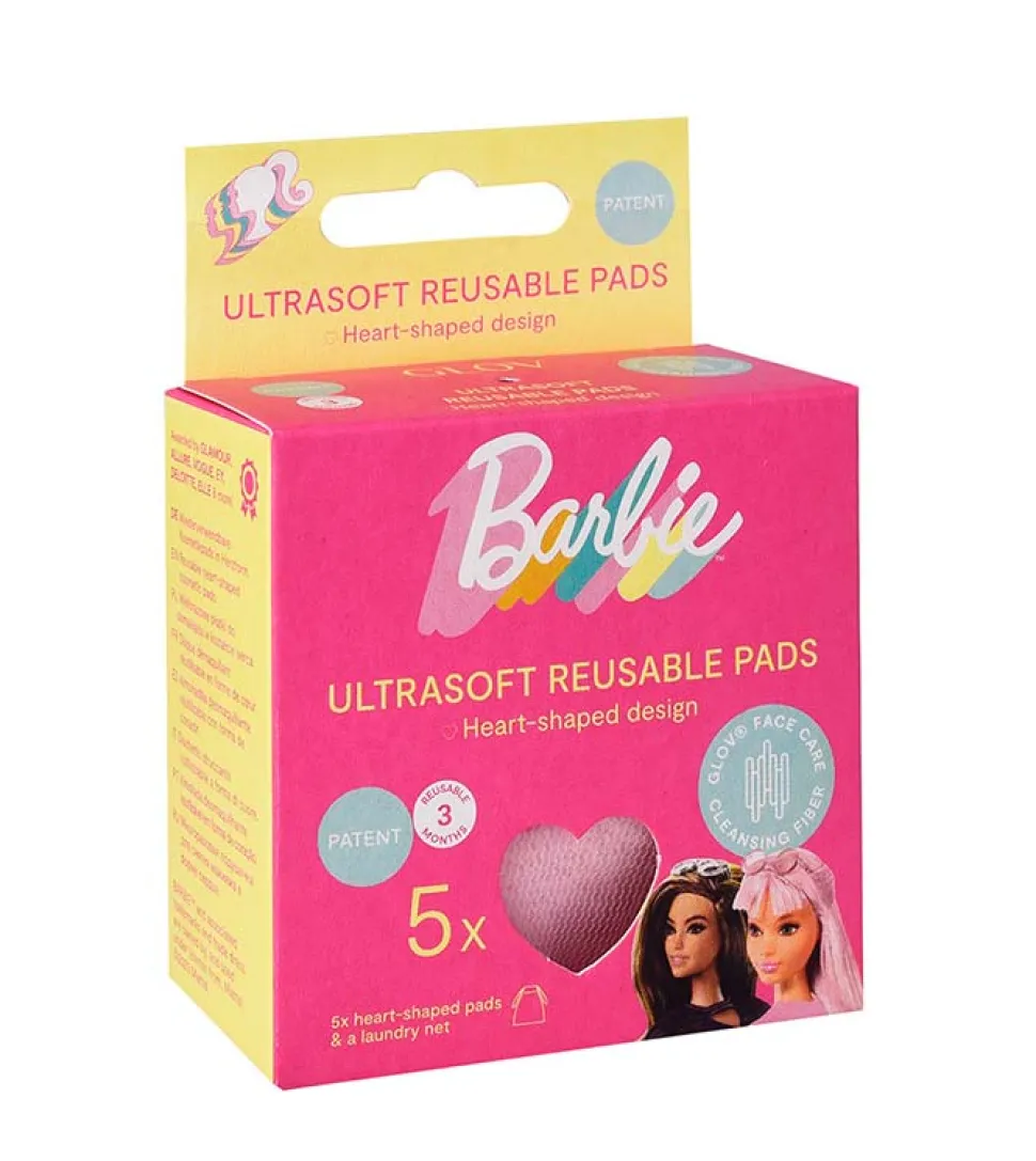 GLOV - *Barbie* - Set de discos desmaquillantes reutilizables Heart shaped