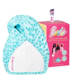 GLOV - *Barbie* - Toalla turbante de satén y tela - Blue Panther