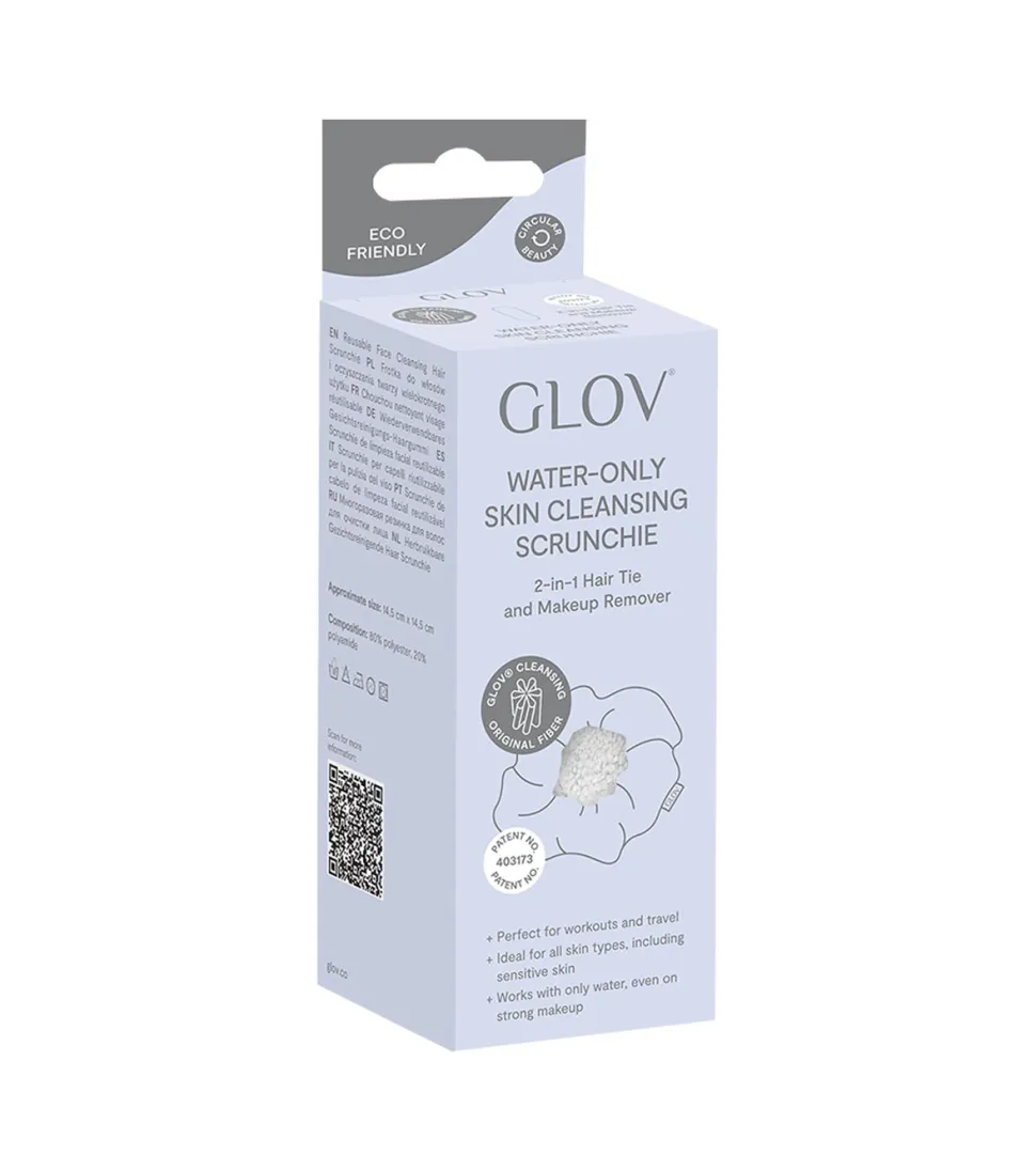 GLOV - Limpiador y coletero scrunchie Skin Cleansing - Silver Stone