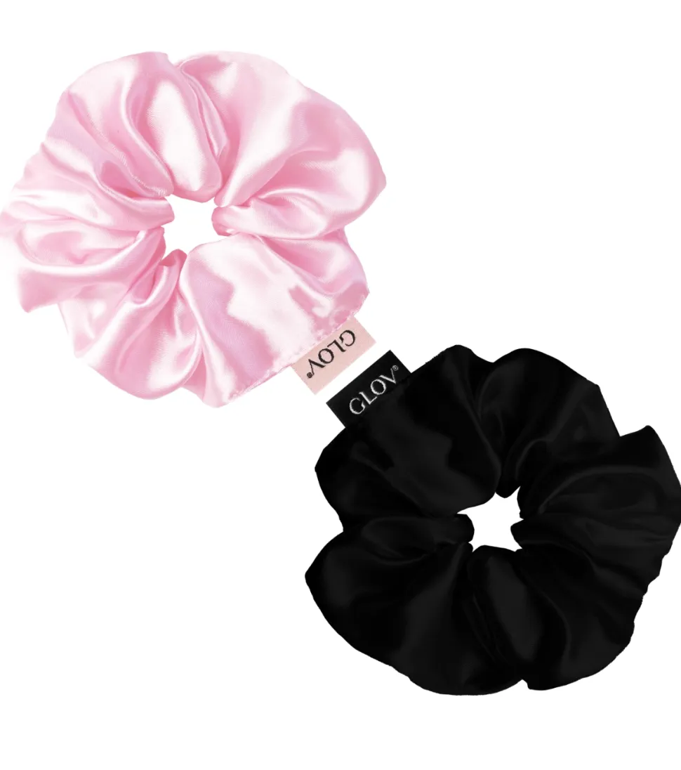GLOV - Pack de 2 coleteros Satin Scrunchies talla M