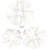 GLOV - Pack de 3 coleteros Satin Scrunchies tallas S/M/L - Blanco