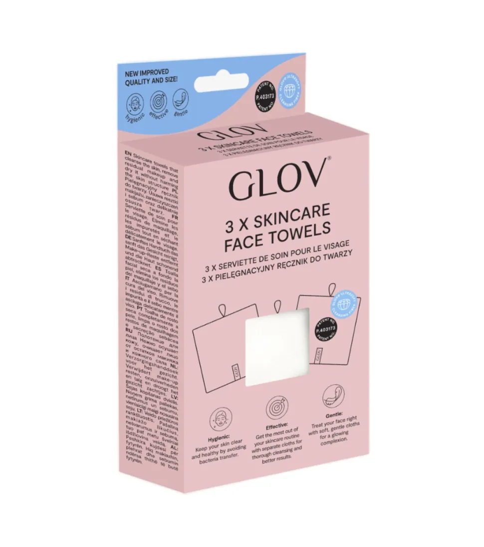 GLOV - Pack 3 toallas para rostro de microfibra Luxury Face