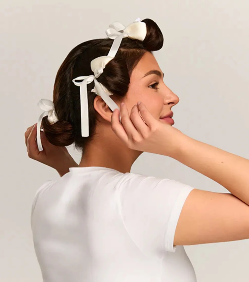 GLOV - Rulos para rizar el cabello sin calor Ribbon Rollers - Rosa