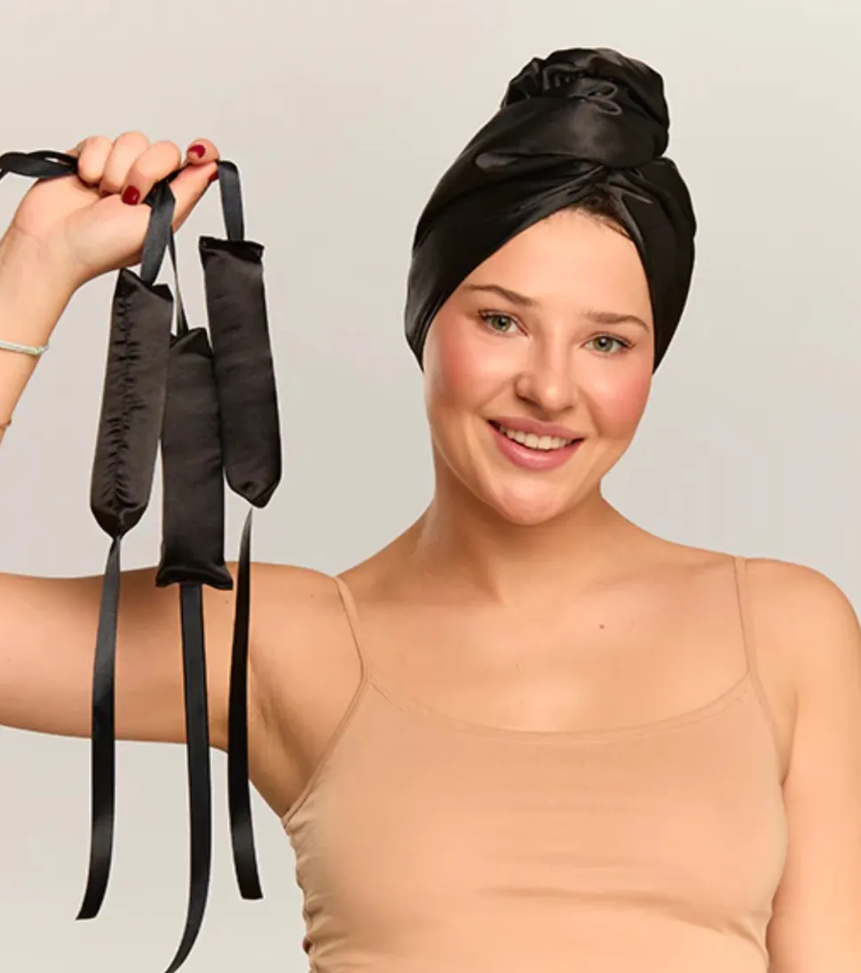 GLOV - Rulos para rizar el cabello sin calor Ribbon Rollers - Rosa