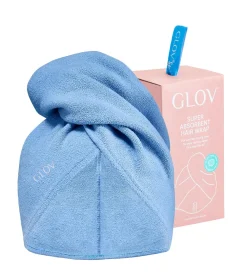 GLOV - Toalla para cabello de microfibra Hair Wrap - Azul