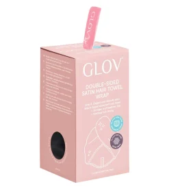 GLOV - Toalla turbante de saten y tela - Negro