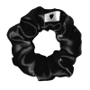 Goma de pelo estilo Scrunchie de seda - Negro