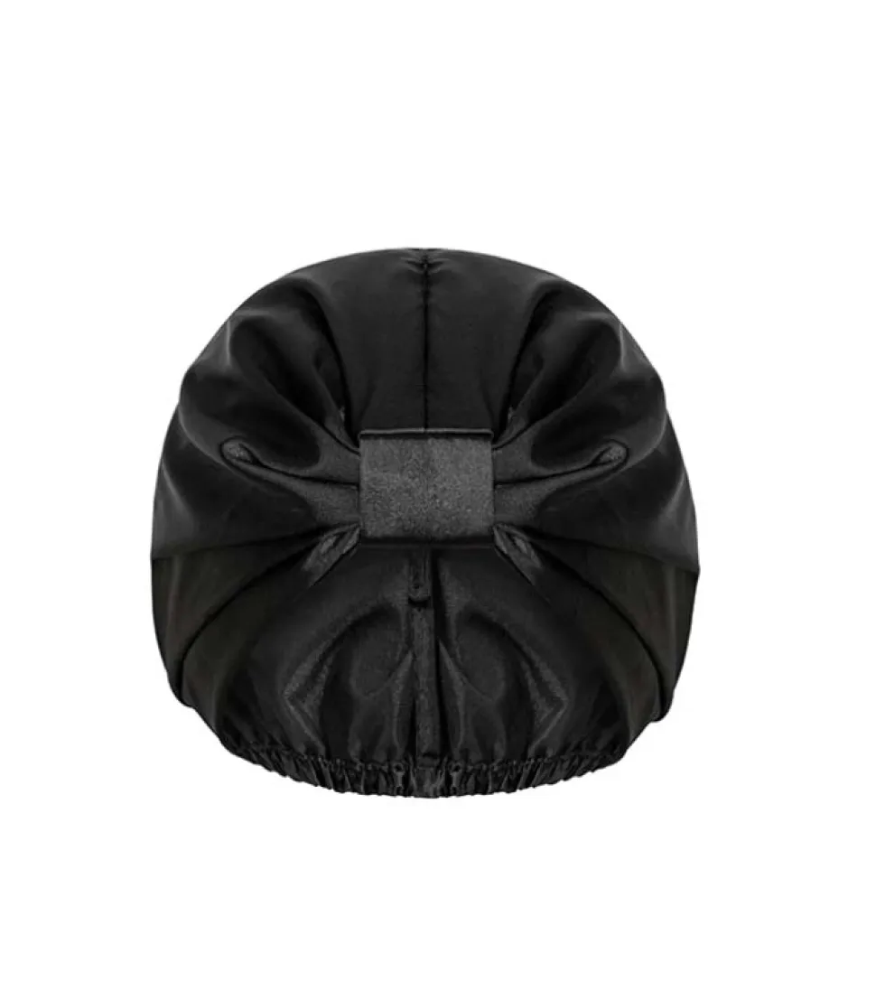 Gorro de satén anti-frizz para dormir - Negro