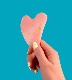 Gua Sha de cuarzo rosa