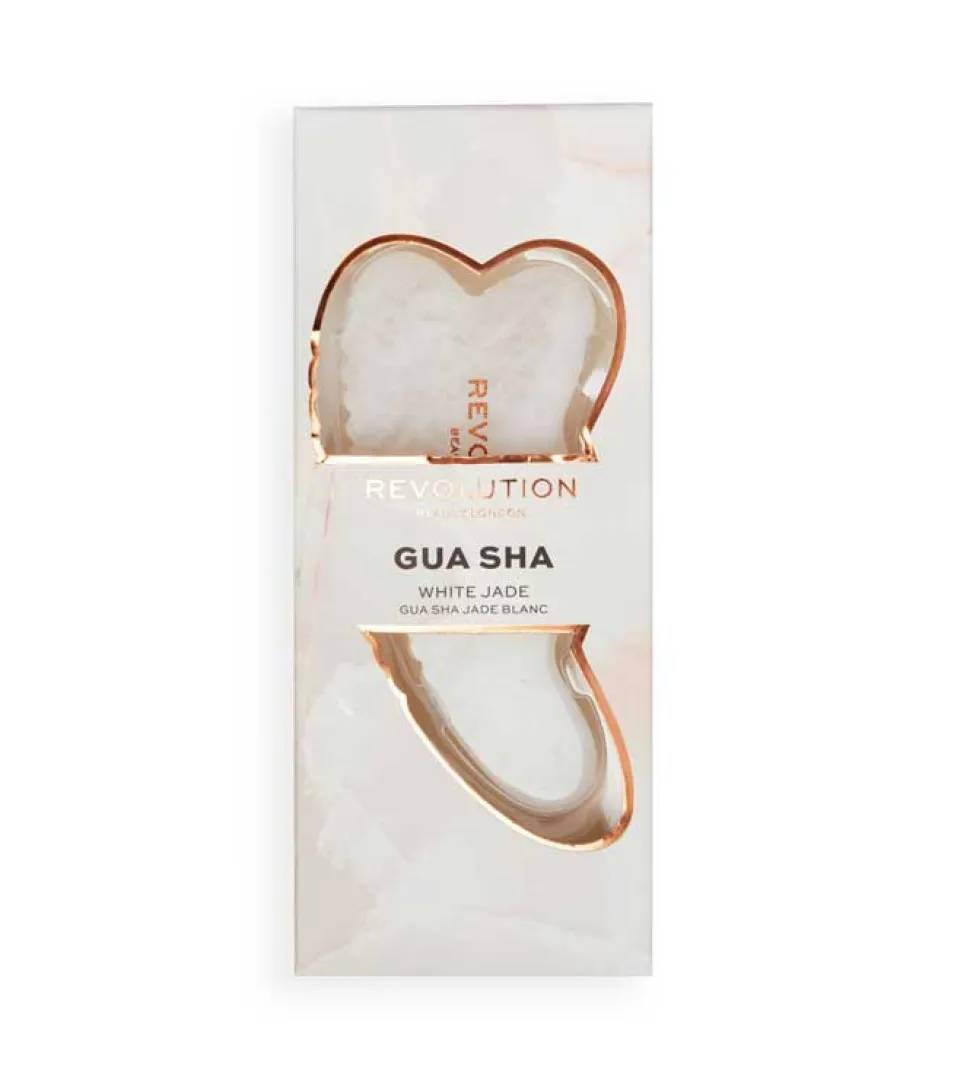 Gua Sha de jade - Blanco