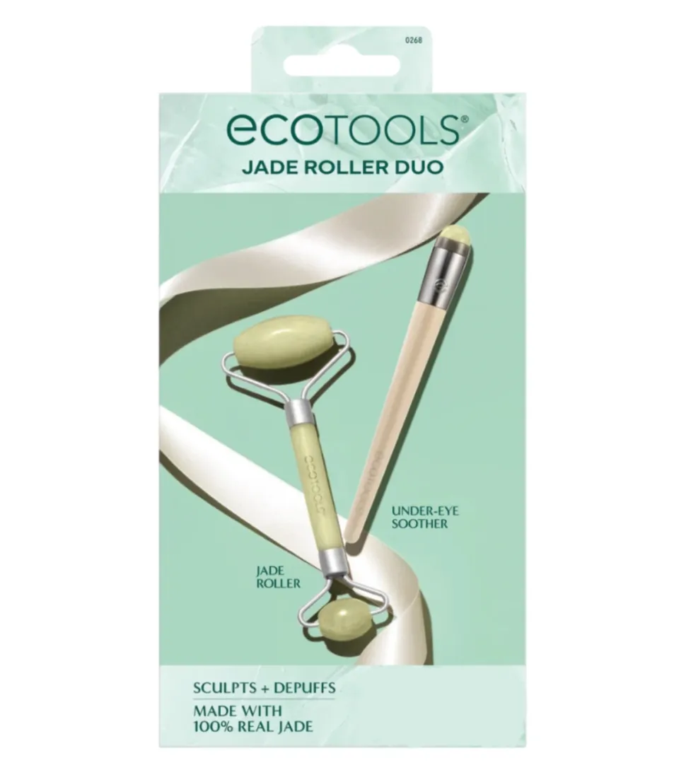 *Holidays* - Set rodillo facial y rodillo para contorno de ojos Jade Roller Duo