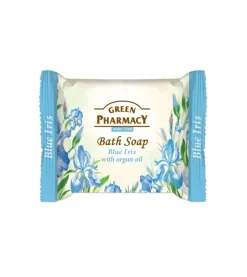 Jabón de baño en pastilla - Iris azul con aceite de argán