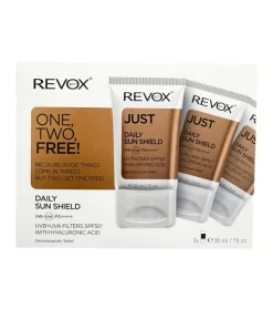 *Just* - Pack de 3 Protectores solares SPF50+ con ácido hialurónico One, Two, Free!